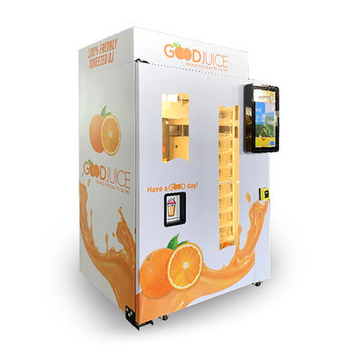 Máquina expendedora recientemente exprimida eléctrica del zumo de naranja con la pantalla de la pantalla LED